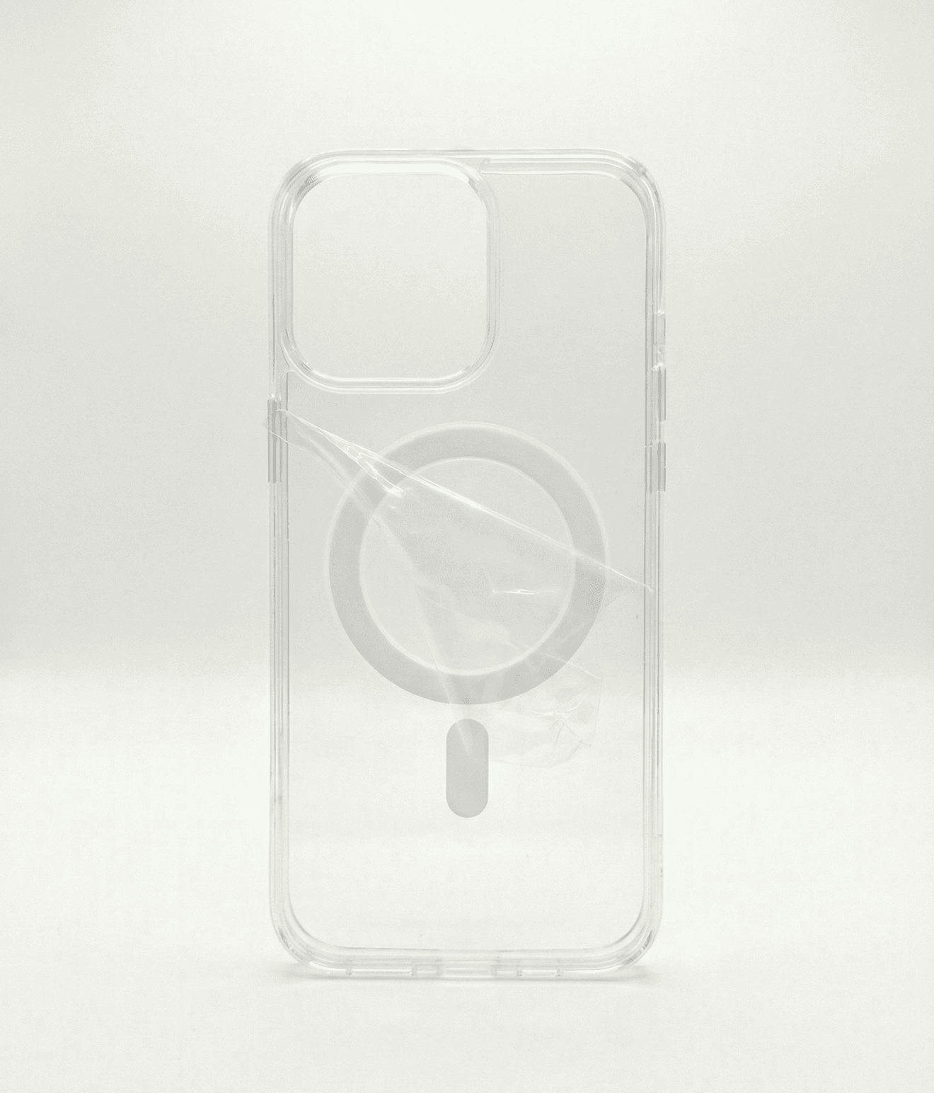 Прозрачный чехол MagSafe (силикон + поликарбонат) фото 4